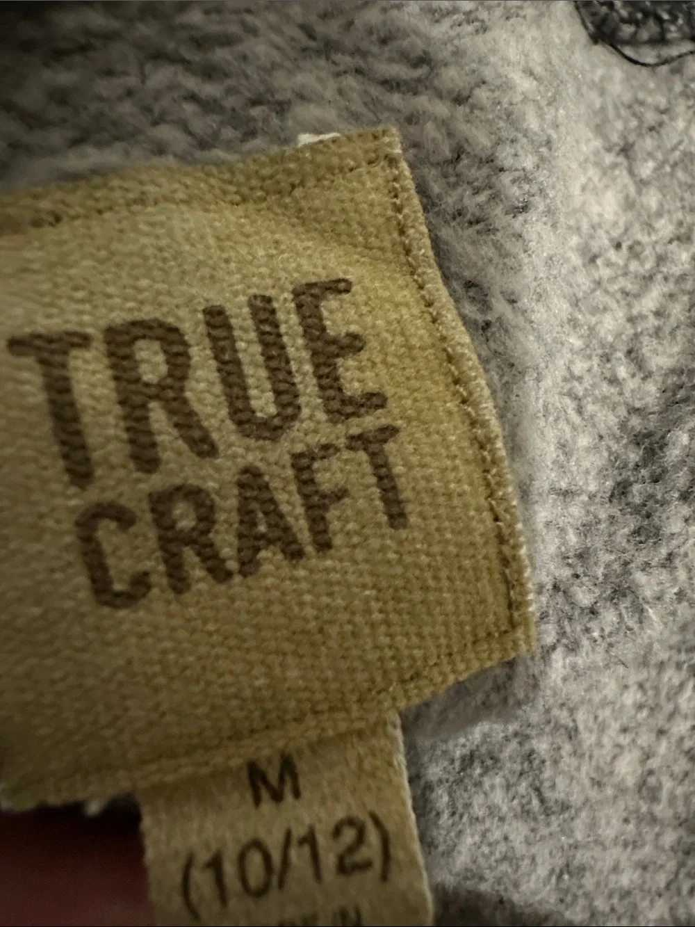 True Craft Boys Gray Black Full Zip Hoodie Jacket Size M 10/12 Colorblock